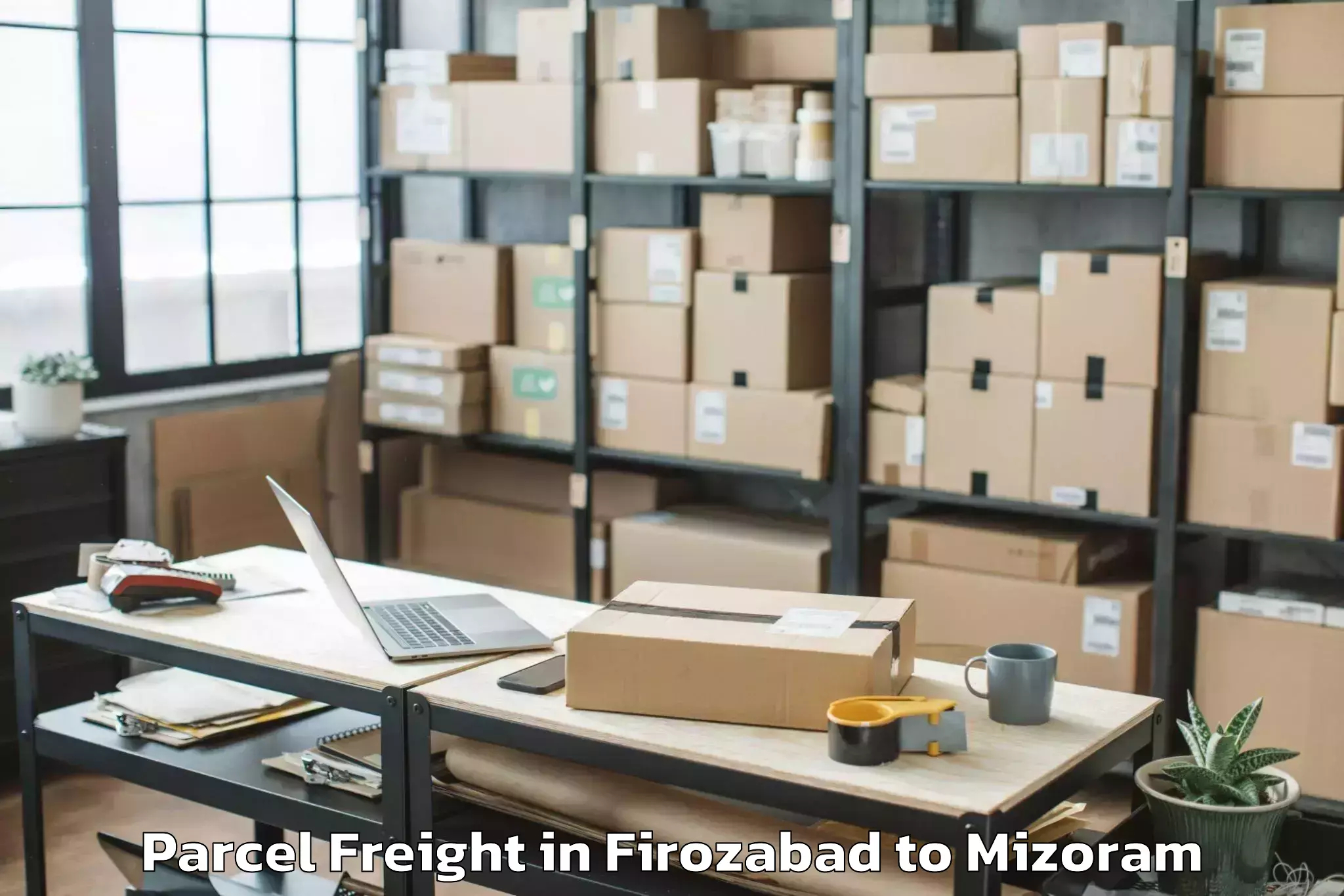 Affordable Firozabad to Hnahthial Parcel Freight